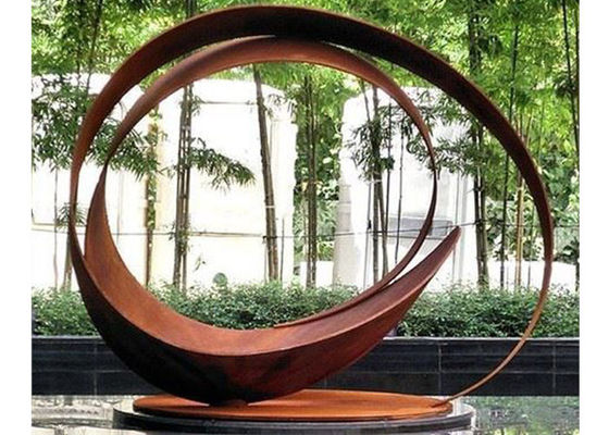 Attractive Modern Rusty Corten Steel Garden Pond Statues