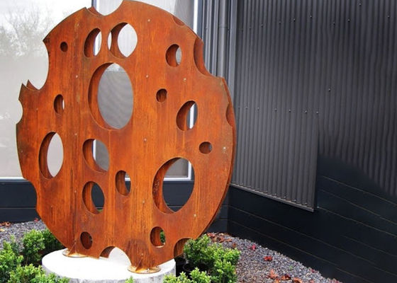 Abstract 200cm Height Corten Steel Garden Decor Statue