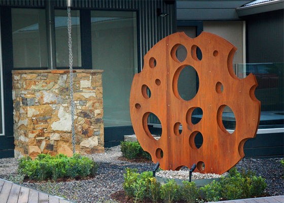 Abstract 200cm Height Corten Steel Garden Decor Statue