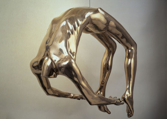 Contemporary Stainless Steel Gymnast Sculpture For Outdoor Indoor Decoration