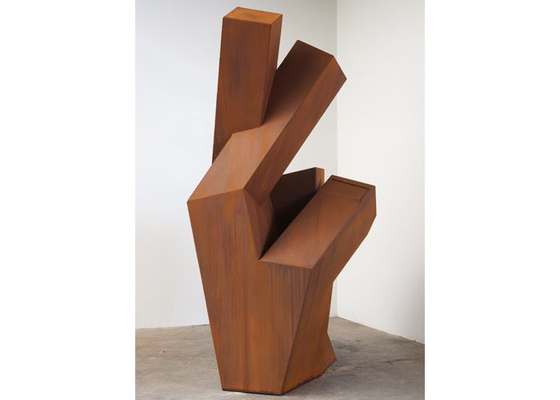 Modern Decorative Metal Outdoor Art Corten Steel Hand Sculpture
