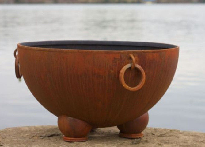 Outdoor Ancient Design Rusted Steel Fire Pit Copper Fire Pit