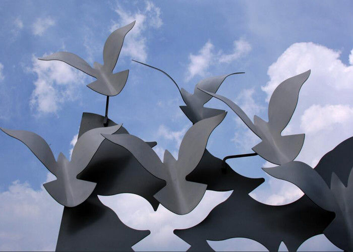 Bird Flying Stainless Steel Abstract, Metal Garden Art Birds