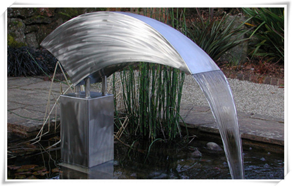 Metal Fountain Stainless Steel Water Feature Outdoor Garden Pond Decoration