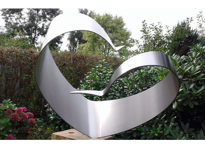 Simple Design Stainless Steel Outdoor Sculpture Brushed Modern Metal Sculptures Simple Design Stainless Steel Outdoor, Modern Metal Garden Sculptures