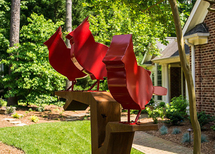 Custom Color Cute Painted Stainless Steel Metal Bird Sculpture For Outdoor Yard Created with scrap metal parts. custom color cute painted stainless steel metal bird sculpture for outdoor yard