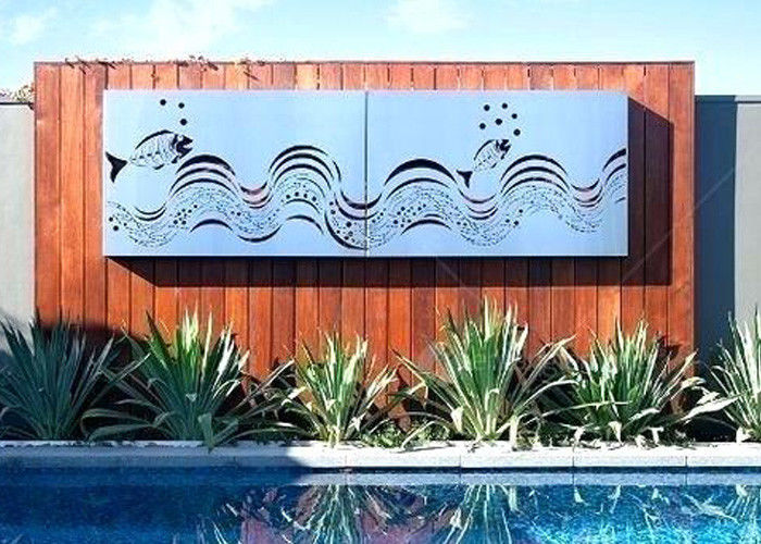 Decorative Outdoor Metal Wall Sculpture Stainless Steel Wall Mounted