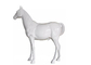 Modern White Horse Outdoor Fiberglass Sculpture Painted Life Size supplier
