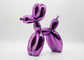 Modern Art Hot Pink Balloon Dog Resin Outdoor Fiberglass Sculpture supplier