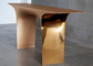 Home Decor Modern Stainless Steel Gold Coffee Table Sculpture supplier
