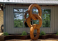 Outdoor Garden Decoration Metal Corten Steel Circle Sculpture supplier
