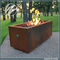 Multi function Corten Steel Fire Pit Rectangle Metal Garden Fire Pit Metal Sculpture supplier