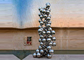 Large Garden Decoration Polished Stainless Steel Multi Balls Sculpture