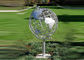 Decorative Stainless Steel Sculpture With Semi - Meridian Globe Shape supplier