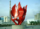 Modern Red Painted Stainless Steel Outdoor Sculpture OEM / ODM Available supplier