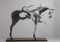 170cm Life Size Abstract Stainless Steel Horse Sculpture Brushed Finishing supplier
