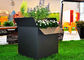 Painted Black Square Stainless Steel Planters Waterproof American Style  supplier