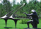 Playing The Piano Bronze Statue For Home / Hotel / Public Decoration supplier