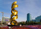 Urban Decoration Painted Metal Sculpture DNA Shape Fashionable Design
