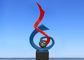 2.4m Burning Torch Painted Metal Sculpture For Plaza / Square Decoration supplier