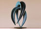 Custom Design Art Deco Bronze Sculpture Abstract Black - Chrome Lacquered supplier