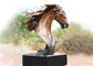 Handmade Forging Bronze Ferghana Horse Head Garden Statue For Public Decoration supplier
