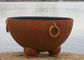 Outdoor Ancient Design Rusted Steel Fire Pit , Copper Fire Pit Bowl For Yard supplier