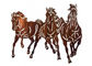 Professional Large Wild Horse Wall Art Metal Sculpture For Home Decoration supplier
