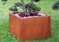 Box Shape Corten Steel Planter For Outdoor / Garden / Public Decoration supplier