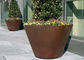 Large Traditional Corten Steel Round Planter Various Sizes / Colors Available supplier