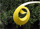 Yellow Painted Metal Sculpture Dancing Ribbon Shape Various Size / Colors supplier