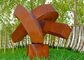 Abstract Rusted Metal Sculpture , Contemporary Rusted Steel Garden Art supplier