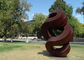 Spiral Large Rusted Iron Sculpture , Modern Rusted Metal Garden Sculptures supplier