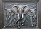 Metal Wall Art Sculpture / Bronze Elephant Bas Relief Multi Function supplier