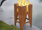 Durable Outdoor Corten Steel Fire Pit Barbecue Customized Size Available