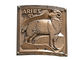 Contemporary Metal Aries Bronze Relief For Outdoor / Indoor Decoration