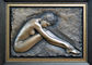Professional Metal Relief Sculpture , Nude Woman Wall Relief Sculpture supplier