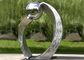 Silver Polished Contemporary Garden Sculpture Stainless Steel For City Decoration supplier