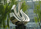 Large Polished Stainless Steel Sculpture , Outdoor Metal Sculpture For Garden supplier