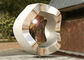 Contemporary Large Scale Stainless Steel Sculpture Distorted Round 2mm Thickness supplier