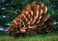 Corten Steel Rusty Pine Cone Sculpture , Modern Metal Landscape Sculpture supplier
