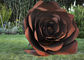 Rose Flower Corten Steel Sculpture , Rusted Metal Garden Sculptures supplier