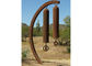 Metal Wind Chime Corten Steel Sculpture , Yard And Garden Art Sculpture supplier