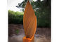 Contemporary Welding Corten Steel Sculpture Leaves Shaped Steel Art Sculptures supplier