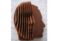 Abstract Rusty Color Corten Steel Face Sculpture Wall Decoration supplier