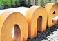 Modern Style Corten Steel Letters Sculpture , Outdoor Metal Sculpture Garden Art supplier