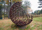 Outdoor Contemporary Corten Steel Hemilspheres Sculpture Garden Decoration supplier