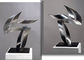 Customized Modern Stainless Steel Art Sculptures Indoor Decorative Brushed Finishing supplier