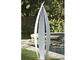 Garden Art Decoration Modern Stainless Steel Sculpture White Painted Finish supplier
