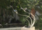 Metal Bird Abstract Yard Sculptures / Metal Wave Sculpture For Indoor Decoration supplier